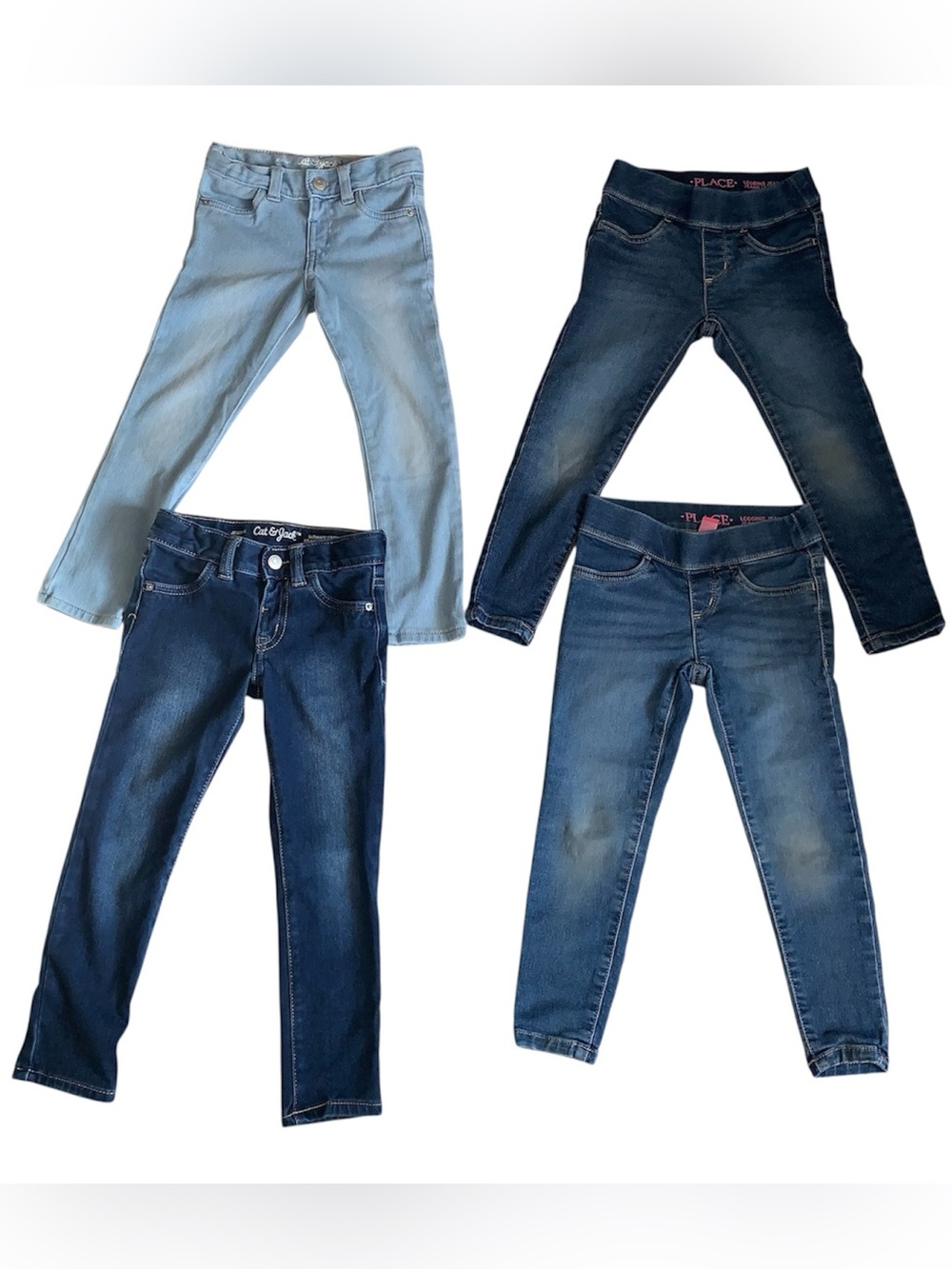 Girls' Toddler 4T Stretchy Jegging Skinny Leg Denim Jean Bundle Lot